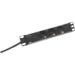 1U Aluminum PDU, 254 mm (10") rack mount rated power: 16A, 4000W, 250VAC 50/60Hz, 3x safety outle