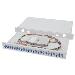 Fiber Optic Sliding Splice Box, 1U, Equipped 24x LC duplex, incl. M 25 Screw, Splice Cassette Singlemode OS2, Color Pigtails