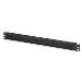 1U cable brush management panel 44x483x11 mm, brush size 27x423 mm, color black (RAL 9005)