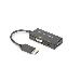 ASSMANN DisplayPort converter cable, DP - HDMI+DVI+VGA M-F/F/F, 20cm 3 in 1 Multi-Media cable, CE, Black