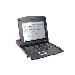 Modularized 43,2cm (17") TFT console with 1 port KVM, RAL 9005 black Qwerty US