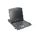 modularized 48,3cm (19") TFT console with 16 port KVM, RAL 9005 black color Qwerty UK