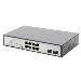 8 Port Gigabit Switch 8x RJ45 (6x PoE) + 2G SFP 180W Support 802.3 af/at/bt standard