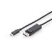 USB Type-C adapter cable, Type-C to DP M/M, 2m 4K/60Hz, 32,4 GB, CE, black