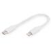 Type C to lightning MFI C94, 15cm Data and charging cable, white, 5V, 3A