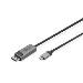 USB Type C to DP adapter cable 8Ka30Hz. HBR3 Alu Housing Black 1m