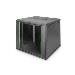 Wall mounting cabinet - 12U 607x600x600mm, black (RAL 9005)