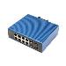 Industrial 8+4-Port Gigabit Ethernet PoE Switch 8x GE RJ45 + 2 SFP+ Port PoE