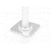 Rise Free Standing Base 8in X 8in - White